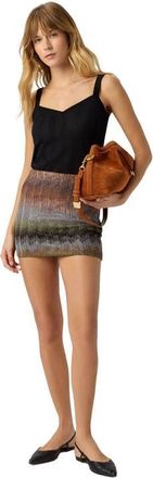 Missoni Mini Skirt In Viscose Lam&eacute; Snake Motif in Green& Brown at Nordstrom, Size 42 It