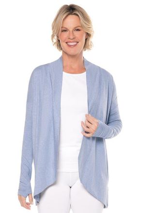 Coolibar Womens LumaLeo Long Sleeve Sun Wrap with Back Slit, UPF 50+ Sun Protection in Blue Heather at Nordstrom, Size X-Small