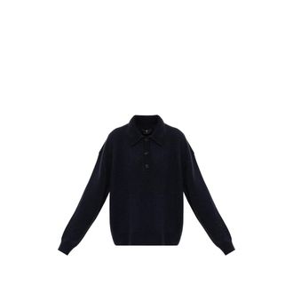 Anine Bing Lee Polo Sweater - Navy