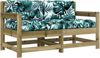 vidaXL Vidaxl - Sillones de jardín con cojines 2 uds madera de pino impregnada