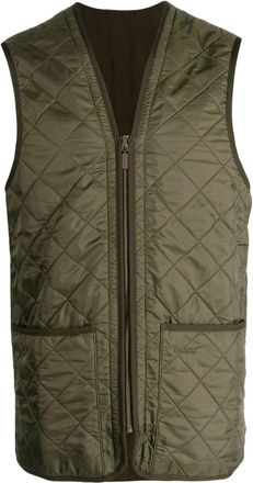 Barbour reversible diamond-quilted waistcoat - men - Polyamide/Polyester - M - Green