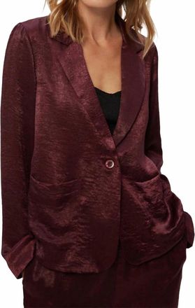 Michael Stars Paula Long Sleeve Blazer In Red