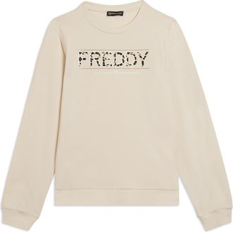Freddy Felpa con Logo Animalier e Drappeggio sulle Spalle