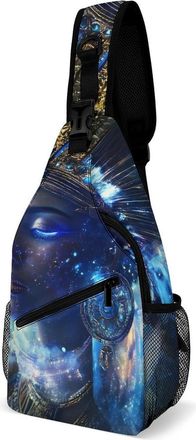 Generic Hathor Intergalactic Being of Light Mens Crossbody Chest Sling Bag for Travel Hiking Lightweight Shoulder Bags with Small Side