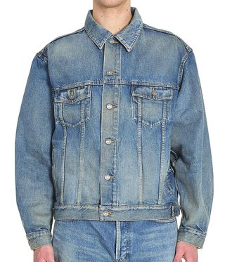 Saint Laurent Blue Relaxed Denim Jacket