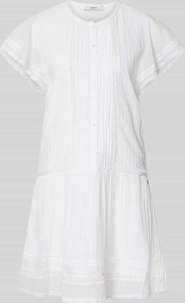 Pepe Jeans London Mini-Freizeitkleid aus Baumwoll-Viskose-Mix Modell DESTIN in Weiss, Gr&ouml;&szlig;e XL