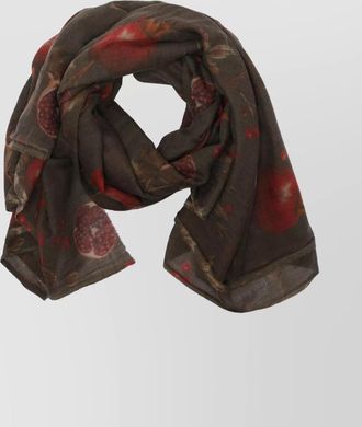 Uma Wang floral print lightweight rectangular shape soft texture