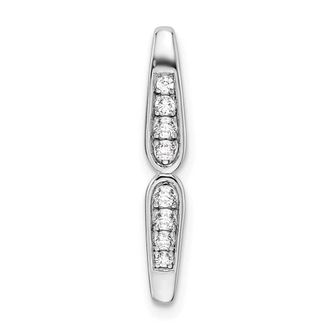 Diamond2Deal 14K White Gold Lab Grown Diamond Chain Slide Pendant (0.13ct, VS, G-H)