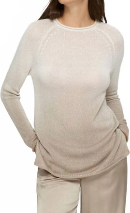 Lafayette 148 New York Sequin Ombre Sweater In Hickory Ombre