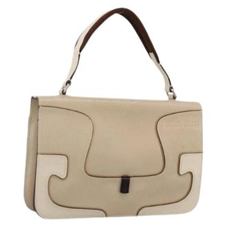 Miu Miu Pre-owned Handbags, female, Beige, Size: ONE SIZE Pre-owned Hand Bag