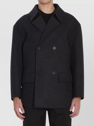 Fendi double-breasted wool coat dropped shoulders