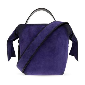 Acne Studios Handbags, unisex, Purple, Size: ONE SIZE Suede Handbag with Logo