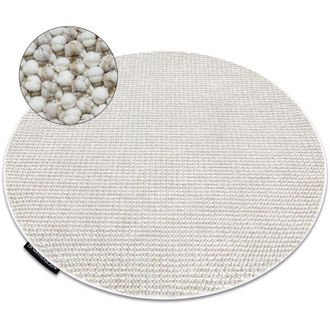 RugsX Rugsx - Alfombra Casablanca Loop C&iacute;rculo Blanco / Beige, Lazo, Suave Beige Circulo 150 Cm