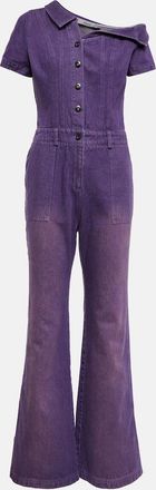 DIDU One-shoulder denim jumpsuit