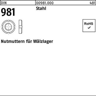 OEM Tuerca De Ranura Din 981 Km34 M170x3 Acero 1 Pieza