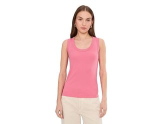 Nic+Zoe Perfect Knit Rib Scoop Tank Top Womens Clothing Raspberry : LG (US 12-14), Cotton/Modal/Spandex