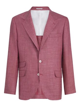 Brunello Cucinelli Blazer met enkele rij knopen - Roze