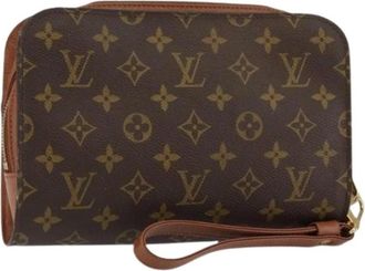 Louis Vuitton Pre-owned Clutches, female, Brown, Size: ONE SIZE Pre-owned Canvas Clutch