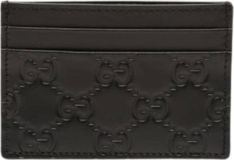 Gucci Pre-owned Wallets, female, Black, Size: ONE SIZE Pre-owned Embossed Card Holder