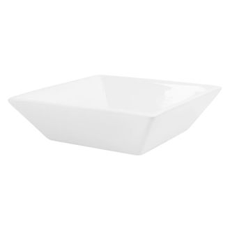 ML Design Lavamanos cuadrado de ba&ntilde;o lavabo encimera blanco moderno