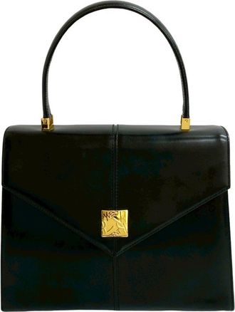 Saint Laurent Black Leather Handbag Tote Bag (Pre-Owned)