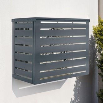 IDMarket Cubierta Met&aacute;lica De Aire Acondicionado Gris Antracita Para Unidad Exterior 95 X 50 X 80 Cm