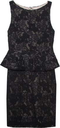 Alice & Olivia Alice + Olivia Black Lace Josephine Peplum Dress
