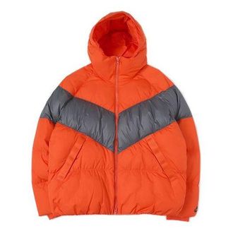 Nike Mens Sportswear Hat Down Jacket Orange BV4720-891