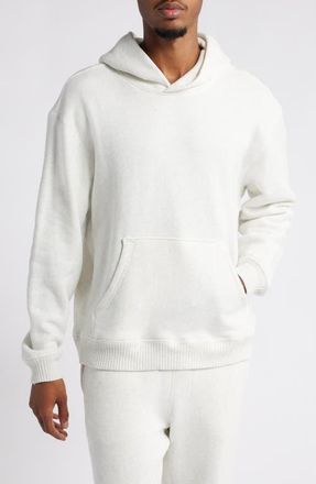 Elwood Core Oversize Organic Cotton Brushed Terry Hoodie in Vintage Snow Heather at Nordstrom, Size X-Large