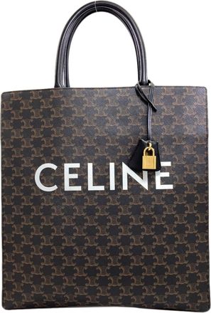 Celine Black Brown Pvc Tote Bag (Pre-Owned)