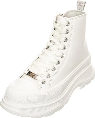 Steve Madden Lace-up Boots - Dames - Veterlaarzen - Wit - 35 1/2 EU - Leer - Schoenen