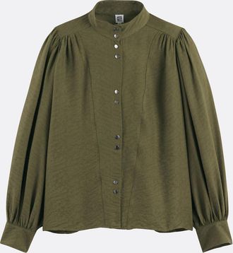 La Redoute Collections Hemd met opstaande kraag en lange mouwen