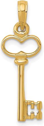 Diamond2Deal 14k Yellow Gold Polished 3-D Key Charm