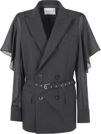 sacai Blazers - Dames - Blazers - Zwart - L - Jassen