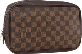 Louis Vuitton Pre-owned Damier Ebene Clutch - Dames - Vintage Clutch - Bruin - ONE Size - Vintage