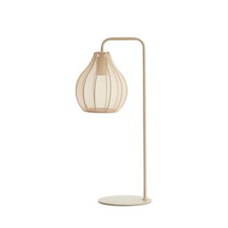 Light & Living Light & Living - L&aacute;mpara De Mesa - Elati - Beige - Textil