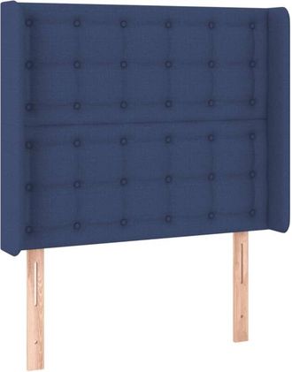 vidaXL Cabecero Con Led De Tela Azul 83x16x118/128 Cm Vidaxl