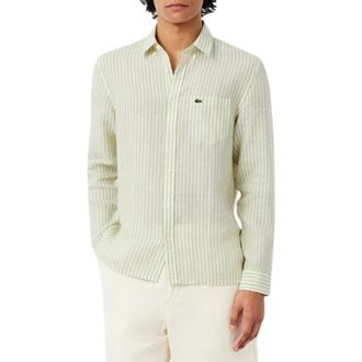 Lacoste Camicia - Heren - Casual Overhemden - Groen - L - Overhemden