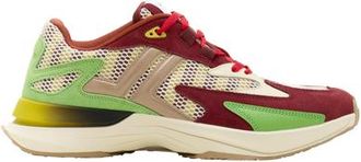 Lanvin Jla Sneakers In Mesh And Metallic Leather in Burgundy/green at Nordstrom, Size 37 Eu