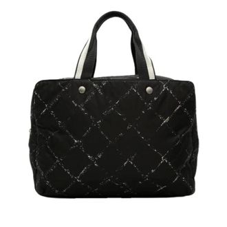 Chanel Pre-owned Weekend Bags, female, Black, Size: ONE SIZE Pre-owned Vintage Nylon Weekend Bag