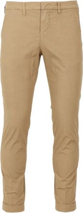 Fay Stretch Gabardine Slim Broek - Heren - Chinos - Beige - W33 - Katoen - Broeken