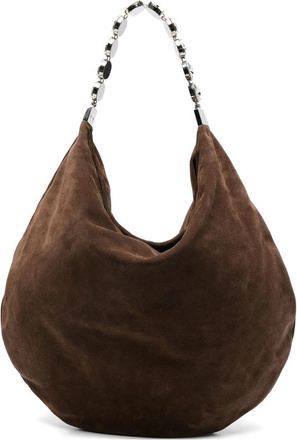 L'Alingi Crystal-embellished Suede Shoulder Bag