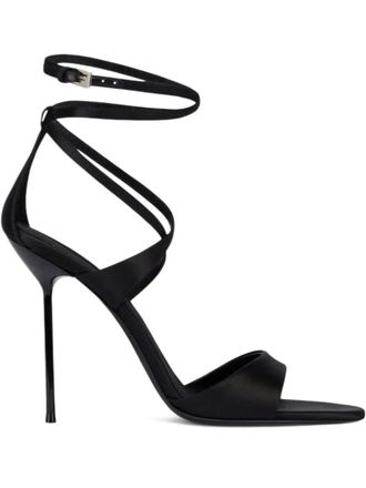 PARIS TEXAS 105mm Lidia wrap-around stiletto sandals - Zwart