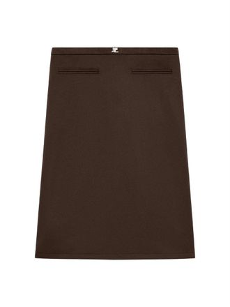 Courr&egrave;ges Midi Skirt With Logo
