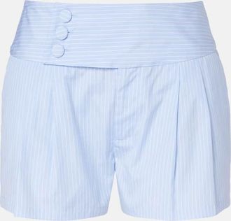 Frame Denim Harbor striped cotton poplin shorts