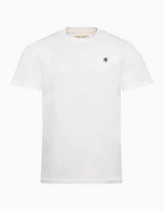 Holland Cooper Mens HOLLAND COOPER CREW NECK T-SHIRT WHITE - Size: 40