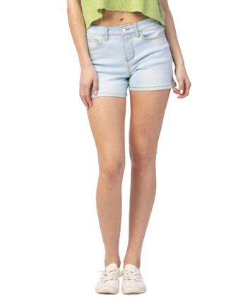 Judy Blue Rainbow Thread Shorts In Light Wash