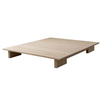 Naan Furniture Cama de pino macizo 99,5x200 cm sin barnizar