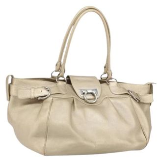 Ferragamo Pre-owned Handbags, female, Yellow, Size: ONE SIZE Pre-owned Handbag