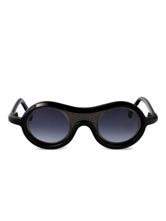 Yohji Yamamoto round-frame sunglasses - Black